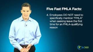 Five Fast Facts About FMLA Family and Medical Leave Act [upl. by Ojiram]