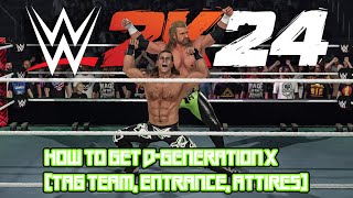 WWE 2K24 How To Get DGeneration X DX Tag Team Entrance Attires [upl. by Linette]