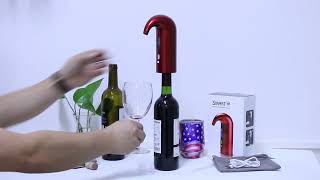 Electric Wine Decanter Aerator OneTouch Automatic Pourer Dispenser [upl. by Ennaecarg260]