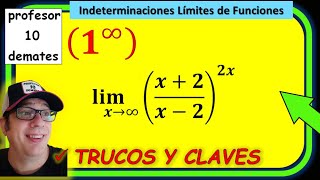 👉 Indeterminación 1 elevado a infinito Límites de funciones ejercicios resueltos [upl. by Haidabo]