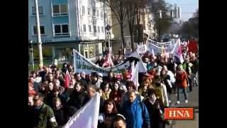 Warnstreik im Öffentlichen Dienst Tausende protestierten in Kassel [upl. by Priebe461]