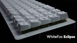 WhiteFox Eclipse Keyboard Sound Test with Gateron Yellow KS9 Pro [upl. by Egnalos]