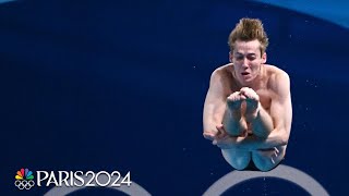 USAs Carson Tyler Andrew Capobianco lifted to 3m springboard semis  Paris Olympics  NBC Sports [upl. by Stewart]