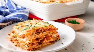 How To Make The Easiest Cheesiest Lasagna Ever  Delish Insanely Easy [upl. by Ralston]