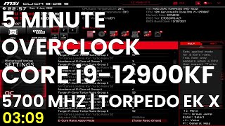 5 Minute Overclock Core i912900KF to 5700 MHz [upl. by Atin]