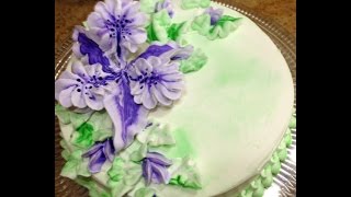 Orchid Cake  Cake Decorating [upl. by Esinyl]