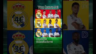 PICK YOUR TRIO Real Madrid edition football realmadrid short worldcup mbappe futbol [upl. by Anitan913]