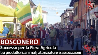 BOSCONERO  Successo per la Fiera Agricola tra produttori animali attrezzature e associazioni [upl. by Resa]