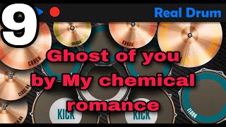 Ghost of you • My chemical romance Real drum app cover [upl. by Ahsinut]