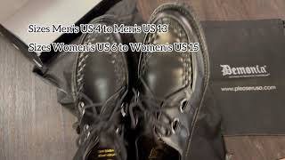 Detailed Unboxing Demonia CREEPER402 Black Leather Shoes [upl. by Eceinal190]