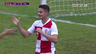 HRVATSKA U21 vs FARSKI OTOCI U21 21 kvalifikacije za U21 Europsko prvenstvo [upl. by Penland870]