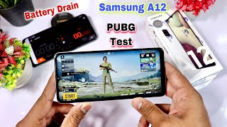 Samsung Galaxy A12 PUBG Test  Gaming Review  A12 Battrey drain with pubg 🔥🔥 [upl. by Quiteria767]