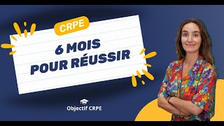 CRPE  CRPE 2024  6 mois pour réussir [upl. by Vikky]