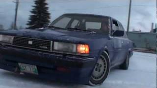 Toyota Cressida Snow Drifting [upl. by Veator882]