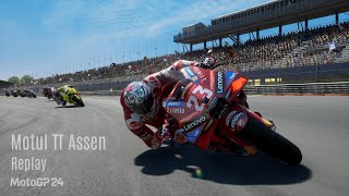 Moto GP 24  Enea Bastianini  Ducati Lenovo Team  สนาม Motul TT Assen  Replay [upl. by Deyas]