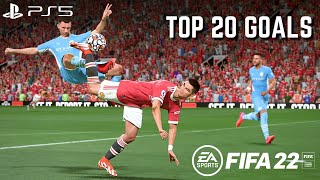 FIFA 22  TOP 20 GOALS 1  4K [upl. by Hasen]