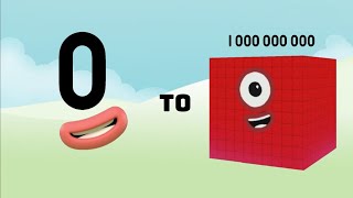 Numberblocks  Numbers 0 to 1000000000  Learn To Count BONUS AT THE START [upl. by Wilser]