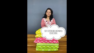 SOFT COTTON MIX AND MATCH COLLECTIONS POOTHURANS cottonfabric onlineshop [upl. by Halsted]