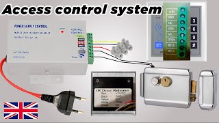 Access control system with door lock card reader and security exit button 🏘️ [upl. by Atisusej]