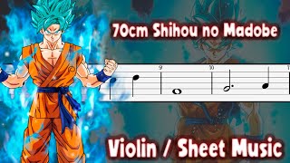 Dragon Ball Super  70cm Shihou no Madobe en Violínpartiturahow to play on the violincomo tocar [upl. by Nightingale32]