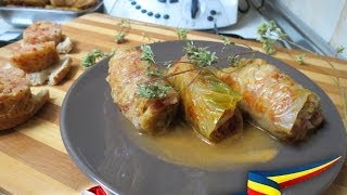 Rollitos de Repollo con Carne y Arroz Sarmale  Receta Rumana  Video 89 [upl. by Mohammad]