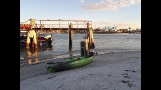 NuCanoe Frontier 12 Kayak with Honda 23 Hp outboard Motor at Johns Pass in Madeira Beach Florida [upl. by Guinn490]