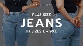 Plussize jeans with the best fit Amydus jeans in sizes upto 9XL🤩 [upl. by Rhyne]