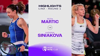 Petra Martic vs Katerina Siniakova  2024 Linz Round 1  WTA Match Highlights [upl. by Kwok821]