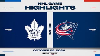 NHL Highlights  Maple Leafs vs Blue Jackets  October 22 2024 [upl. by Aieken]