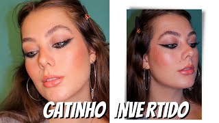 Como fazer DELINEADO INVERTIDO  GATINHO REVERSO  Victoria Laraburu [upl. by Notsnhoj]