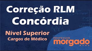 CORREÇÃO RLM  CONCÓRDIA  NÍVEL SUPERIOR  BANCA FEPESE [upl. by Anaicilef]