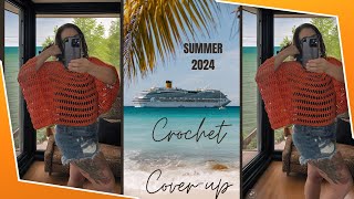 Handmade Crochet Cover Up Top  Summer 2024 [upl. by Enneillij]