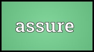 Assure Meaning [upl. by Aysan365]