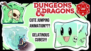 Jumping Gelatinous Cube Jellies  DnD 5e Animation [upl. by Elletsirk]