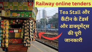 How to open food stall in railway station  IRCTC Tender  irctc  how to fill railway tender [upl. by Lounge708]