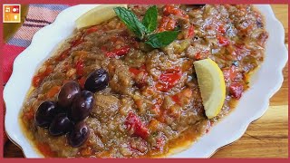 Repas du soir poivron aubergine en salade avec astuce وصفة سلطة بالفلفل الحلو مع بنتنجان بلمستي [upl. by Onitnelav]