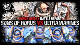 Sons of Horus vs Ultramarines  Horus Heresy Battle Report [upl. by Anegal]