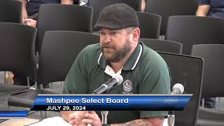 Mashpee Select Board  07292024 [upl. by Yekcin]