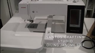 How to Oil the Janome 500e the easy way [upl. by Llenrrad]