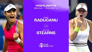 Emma Raducanu vs Peyton Stearns  2024 Seoul Round 1  WTA Match Highlights [upl. by Pressey]