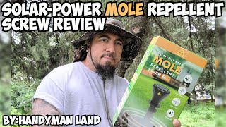 Solar Power MOLE Repellent Screw Review [upl. by Berhley]