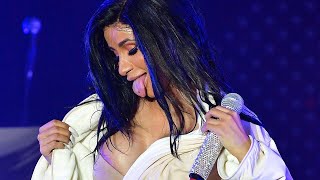 Watch Cardi B Perform in a Bathrobe After Splitting Her Pants at Bonnaroo [upl. by Airamalegna]