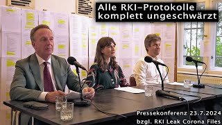 Alle RKIProtokolle ungeschwärzt veröffentlicht PK vom 23072024 [upl. by Bravin]