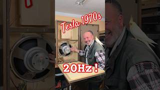 Vintage TESLA SPEAKER  EXTREME DEEP BASS SOUND 20 Hz [upl. by Elia]