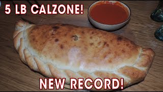 5lb Italian CALZONE Challenge RECORD  Randy Santel [upl. by Munford618]