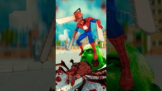 SPIDERMAN AS CHAINSAW MAN fight spider zombies gta spiderman chaisawman funny funnyvideo [upl. by Mini]