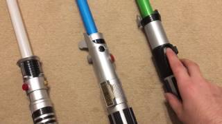 Ultimate Fx and Disney Lightsaber collection galaxysedge lightsaber disney starwars hasbro [upl. by Attegroeg]