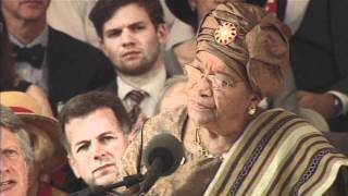 Harvard University 2011 Commencement Address by President Sirleaf [upl. by Pyle]