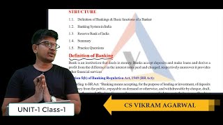 Class 11 CBSE Banking Unit1 Lecture1  Meaning and Functions of Banking [upl. by Llerred]