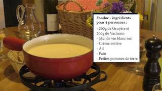 Recette de la vraie Fondue Fribourgeoise MoitiéMoitié [upl. by Aikehs]